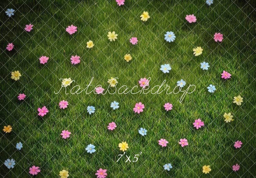 Kate Printemps Fleurs Prairie Sol Toile de fond conçue par Mini MakeBelieve - Kate Backdrop FR