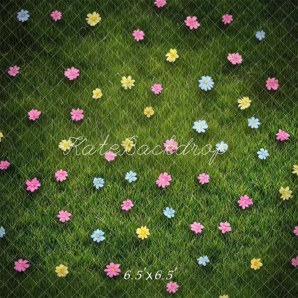 Kate Printemps Fleurs Prairie Sol Toile de fond conçue par Mini MakeBelieve - Kate Backdrop FR