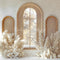 Kate Bohème Arche Fenêtre Herbe des Pampas Toile de fond conçue par Mini MakeBelieve - Kate Backdrop FR