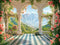 Kate Printemps Floral Terrasse Arche Montagne Toile de fond conçue par Emetselch - Kate Backdrop FR