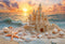 Kate Plage Château de Sable Étoile de mer Toile de fond conçue par Emetselch - Kate Backdrop FR