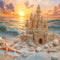 Kate Plage Château de Sable Étoile de mer Toile de fond conçue par Emetselch - Kate Backdrop FR
