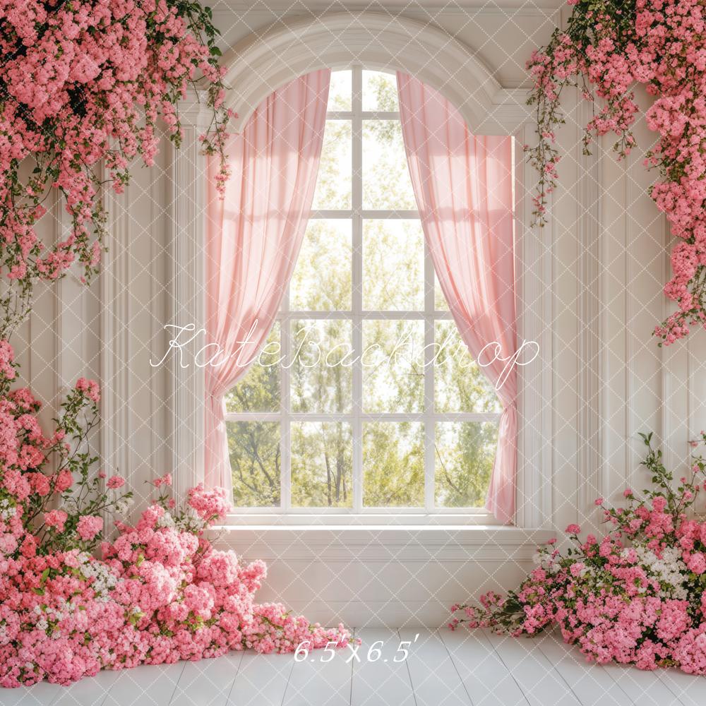 Kate Printemps Fleurs Fenêtre Rose Toile de fond conçue par Emetselch - Kate Backdrop FR