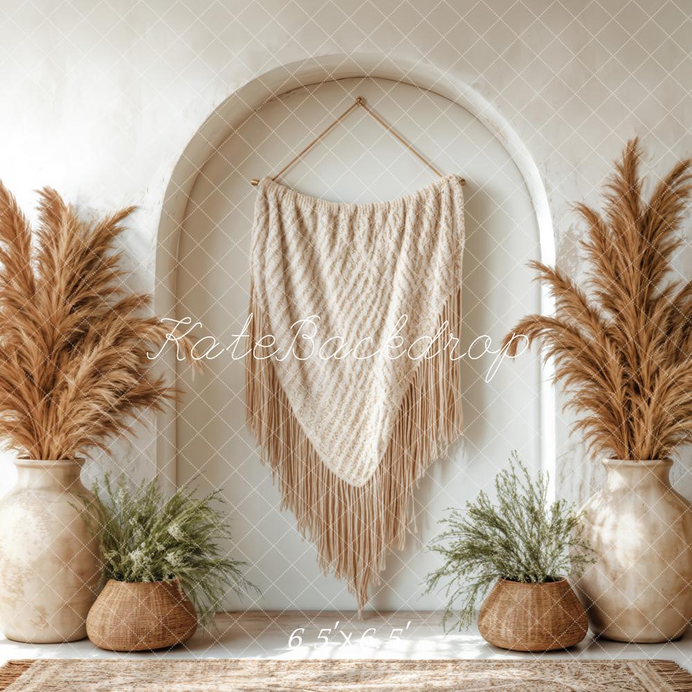 PROMO Kate Bohème Pampa Arche Vases Beige Toile de fond conçue par Emetselch - Kate Backdrop FR