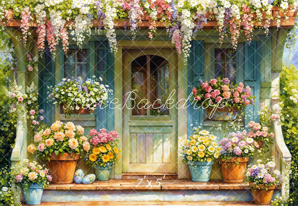 Kate Printemps Fleurs Porte Aquarelle Toile de fond conçue par Emetselch - Kate Backdrop FR