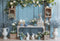 Kate Pâques Lapin Fleur Bleu Mur en bois Toile de fond conçue par Emetselch - Kate Backdrop FR