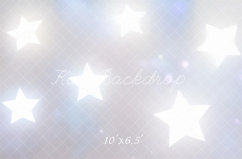 Kate Étoiles Lumière Blanc Toile de fond conçue par Mini MakeBelieve - Kate Backdrop FR