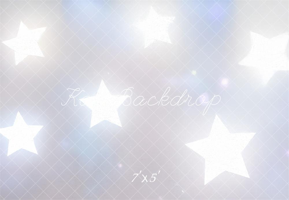 Kate Étoiles Lumière Blanc Toile de fond conçue par Mini MakeBelieve - Kate Backdrop FR