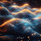 Kate Abstrait Univers Orange Bleu Vagues Toile de fond conçue par Mini MakeBelieve - Kate Backdrop FR