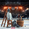 Kate Sport Aréna de Hockey Équipement Échelle Toile de fond conçue par Laura Bybee - Kate Backdrop FR