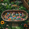 Kate Été Fleurs Baignoire Jardin Toile de fond conçue par Laura Bybee - Kate Backdrop FR