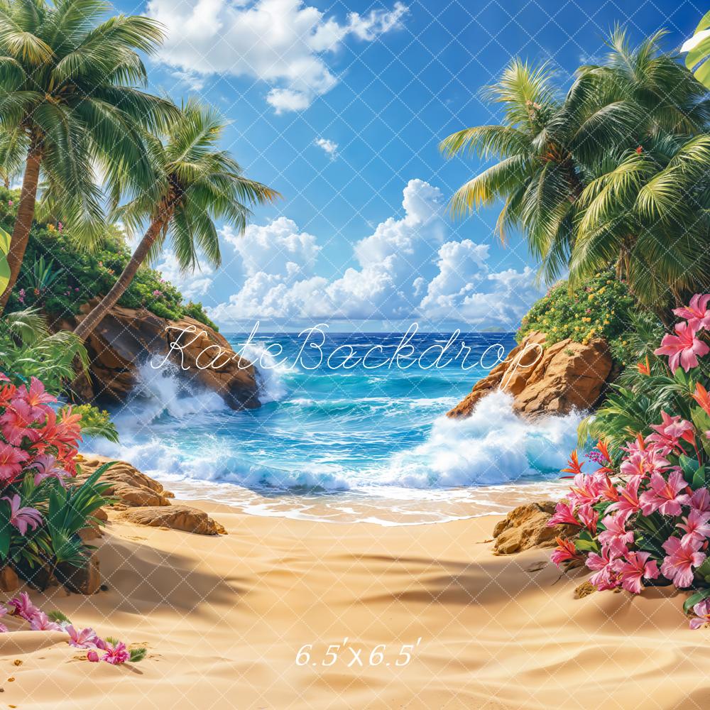 Kate Tropical Plage Mer Paradis Été Toile de fond conçue par Emetselch - Kate Backdrop FR