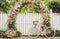 Kate Fleurs Arche Vélo Jardin Clôture Toile de fond conçue par Emetselch - Kate Backdrop FR