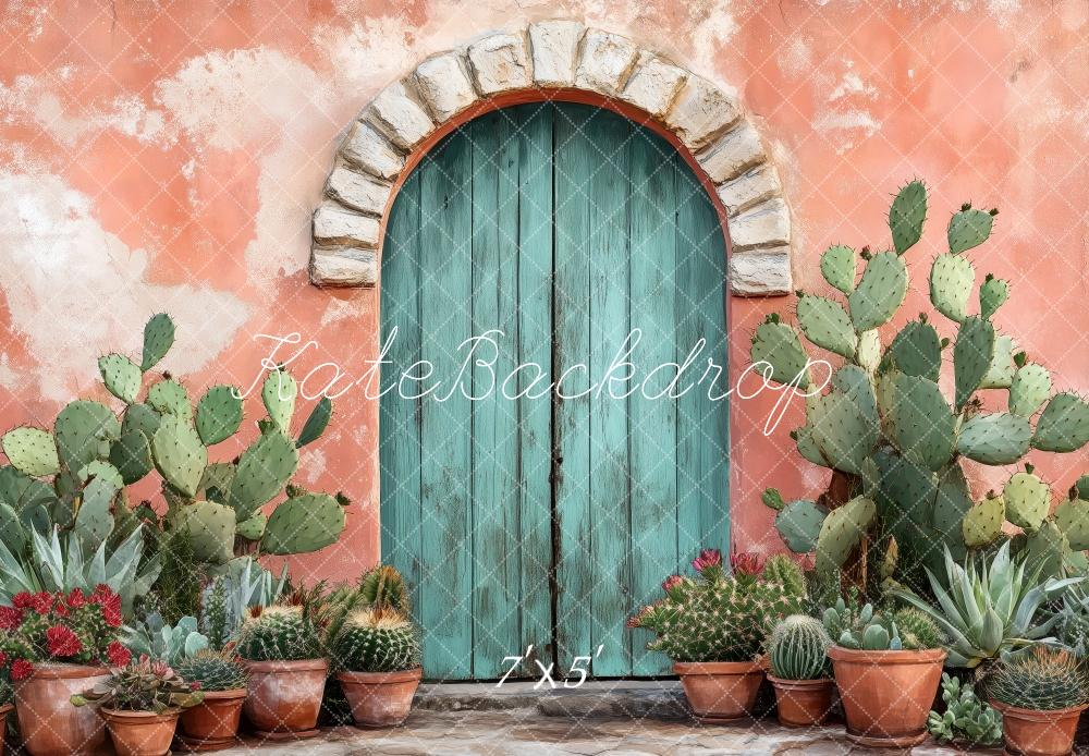 Kate Méditerranée Porte Cactus Toile de fond conçue par Patty Roberts - Kate Backdrop FR