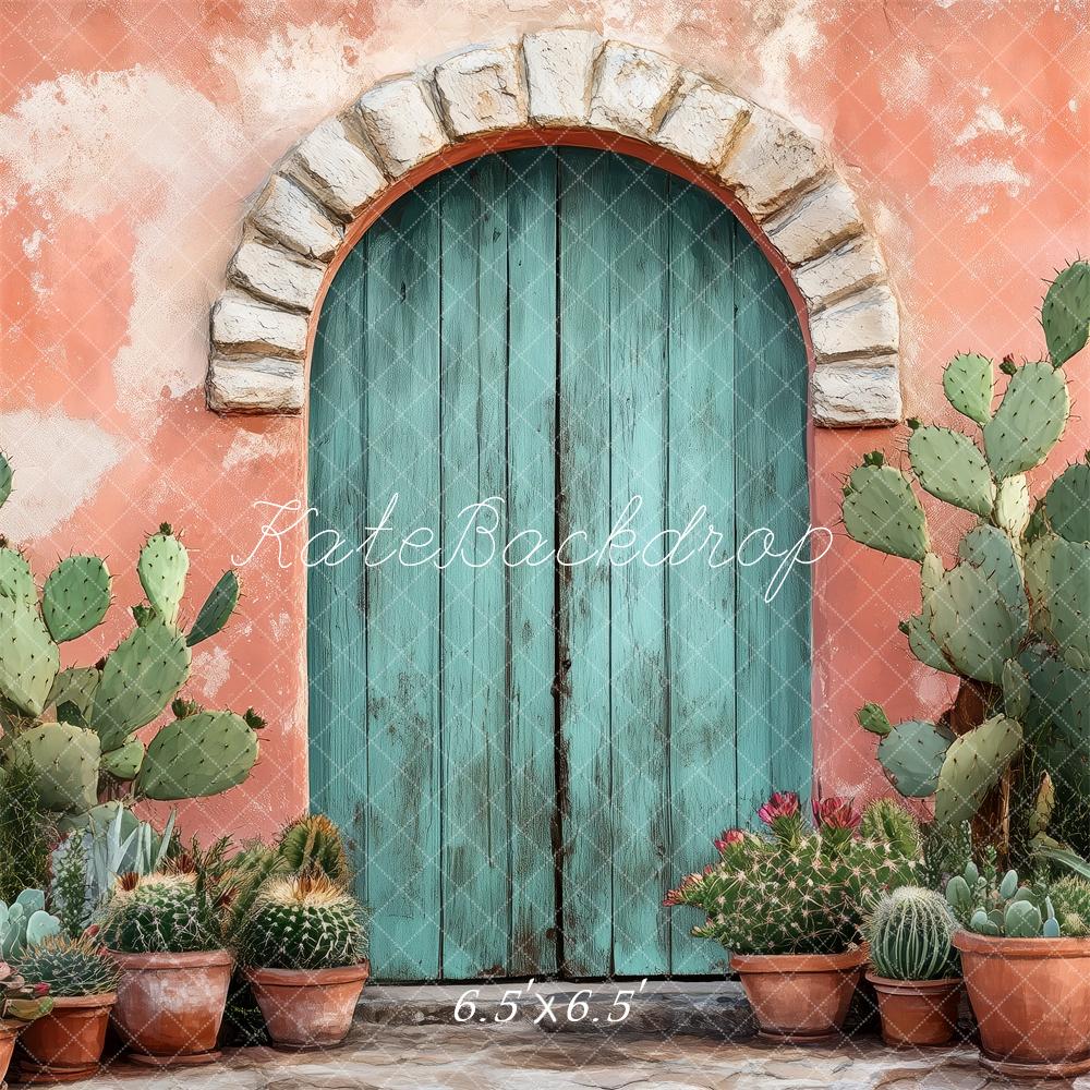 Kate Méditerranée Porte Cactus Toile de fond conçue par Patty Roberts - Kate Backdrop FR