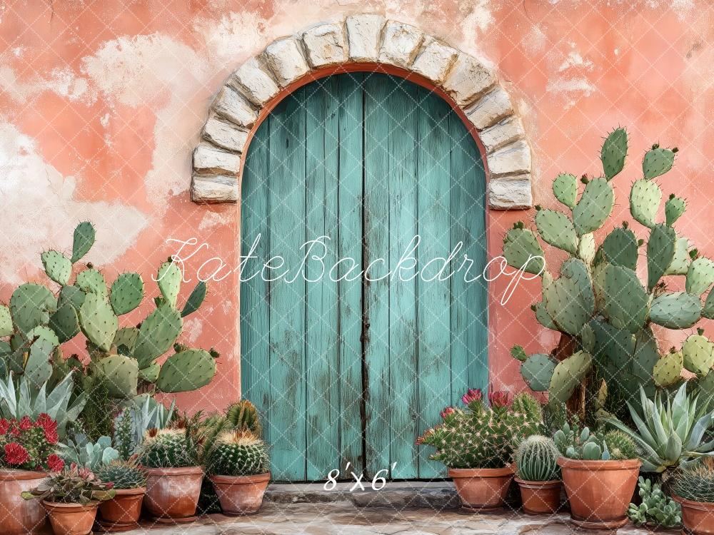 Kate Méditerranée Porte Cactus Toile de fond conçue par Patty Roberts - Kate Backdrop FR