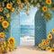 Kate Été Tournesol Plage Porte Bleu Toile de fond conçue par Emetselch - Kate Backdrop FR