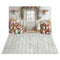Kate Pâques Lapin Œufs Fleurs Porte Blanc Toile de fond+Vintage Bois Blanc Sol Toile de fond - Kate Backdrop FR