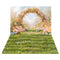 Kate Pâques Printemps Œuf Fleur Arche Toile de fond+Pâques Œuf Vert Prairie Sol Toile de fond - Kate Backdrop FR