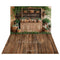 Kate Pâques Panier Bois Armoire Brun Toile de fond+Marron Vieux Parquet Sol Toile de fond - Kate Backdrop FR