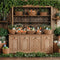 Kate Pâques Panier Bois Armoire Brun Toile de fond conçue par Emetselch - Kate Backdrop FR