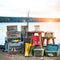 Kate Extérieur Pêche Accessoires Lac Toile de fond conçue par Laura Bybee - Kate Backdrop FR
