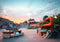 Kate Sports Skate Parc Graffiti Coucher de soleil Toile de fond conçue par Laura Bybee - Kate Backdrop FR