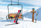 Kate Sports Piste de ski Télésiège Neige Toile de fond conçue par Laura Bybee - Kate Backdrop FR