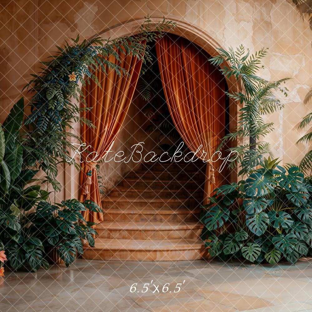 Kate Arche Escalier en cascade Plantes Toile de fond conçue par Emetselch - Kate Backdrop FR