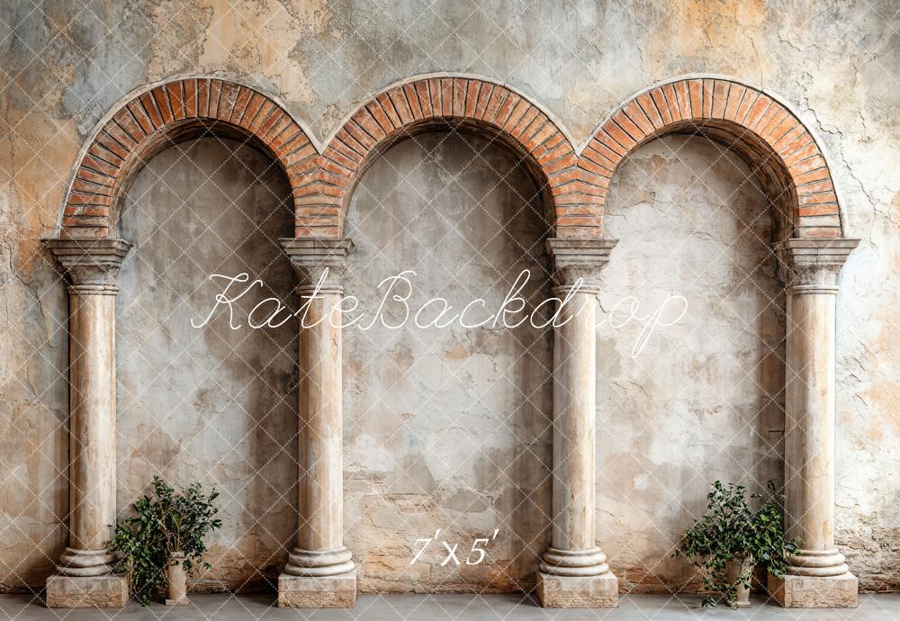 Kate Mur de Pierre Arche de Brique Vintage Toile de fond conçue par Emetselch