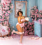 Kate Chambre Bleu Vintage Roses Miroir Toile de fond conçue par Mini MakeBelieve - Kate Backdrop FR
