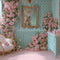Kate Chambre Bleu Vintage Roses Miroir Toile de fond conçue par Mini MakeBelieve - Kate Backdrop FR