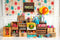 Kate Salle des Monstres Enfant Cake Smash Toile de fond conçue par Laura Bybee - Kate Backdrop FR