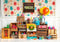 Kate Salle des Monstres Enfant Cake Smash Toile de fond conçue par Laura Bybee - Kate Backdrop FR