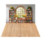 Kate Tournesol Bibliothèque Fenêtre Livres Toile de fond+Plancher en Bois Beige Sol Toile de fond - Kate Backdrop FR
