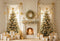 Kate Sapin de Noël Cheminée Doré Cadeaux Toile de fond conçue par Emetselch - Kate Backdrop FR
