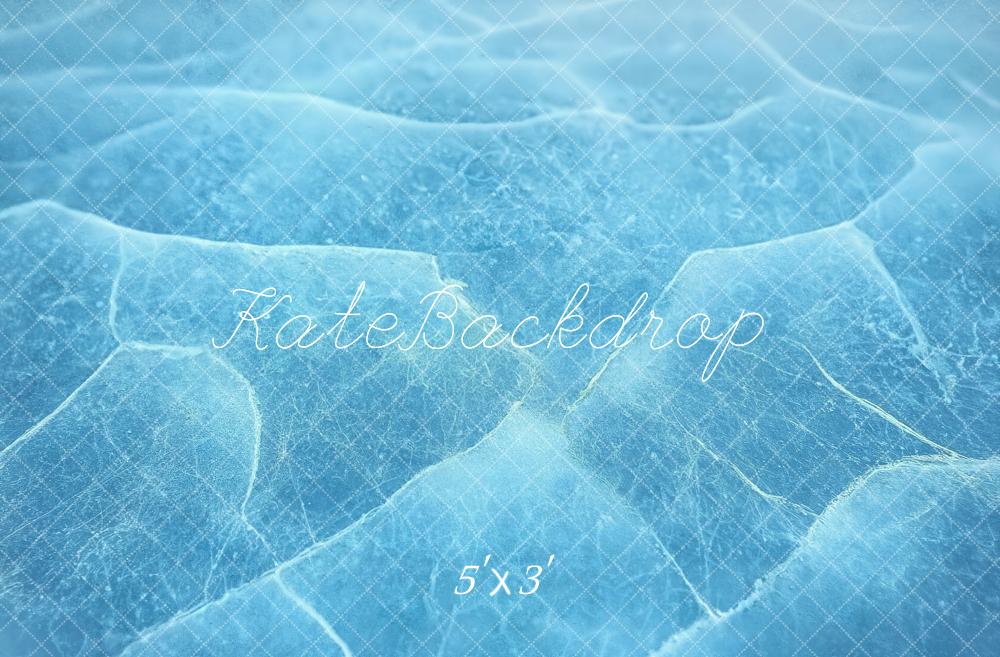 Kate Texture de Glace Hiver Sol Toile de fond conçue par Emetselch - Kate Backdrop FR
