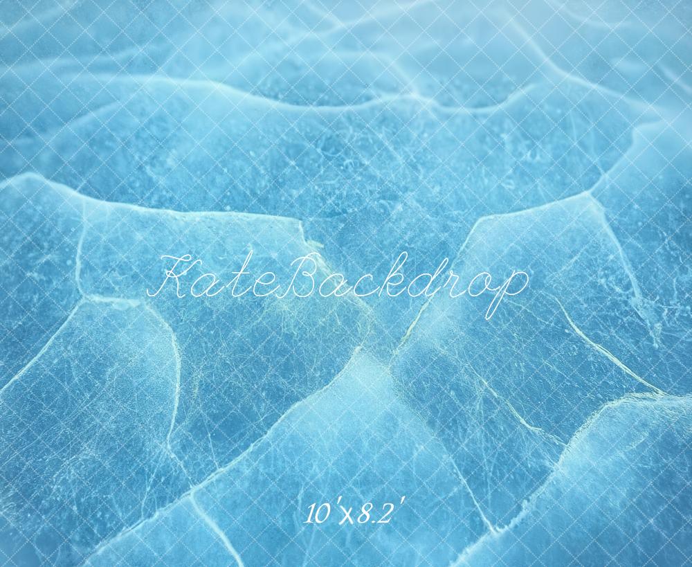 Kate Texture de Glace Hiver Sol Toile de fond conçue par Emetselch - Kate Backdrop FR