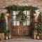 Kate Sapin de Noël Rustique Porte en Bois Toile de fond conçue par Emetselch - Kate Backdrop FR