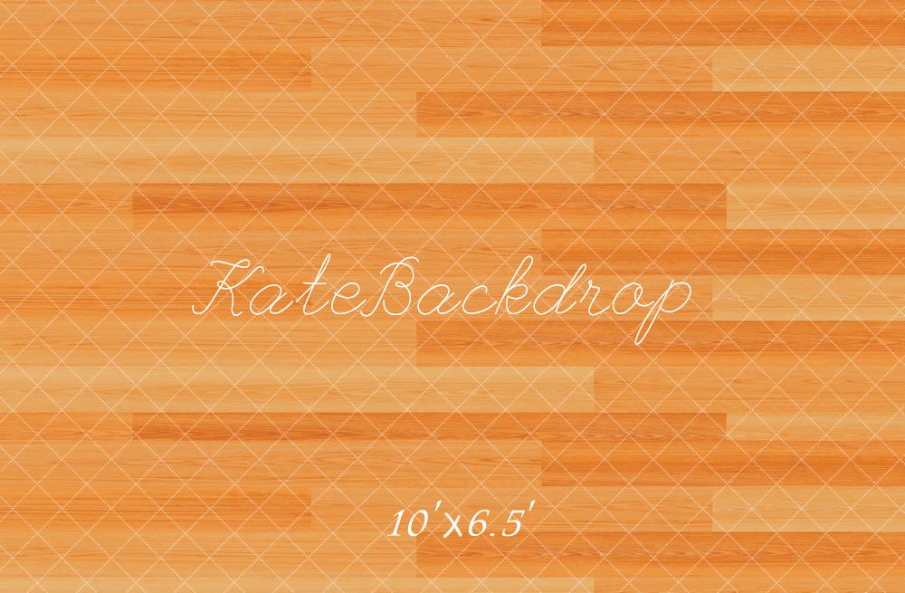 Kate Parquet Orange Bois Sol Toile de fond conçue par Emetselch - Kate Backdrop FR