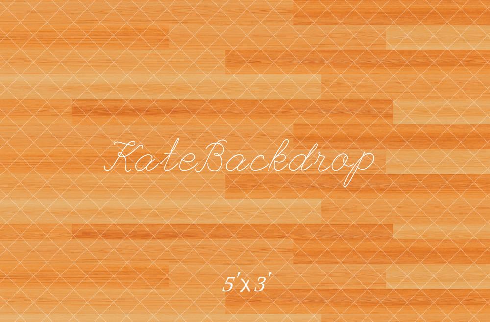 Kate Parquet Orange Bois Sol Toile de fond conçue par Emetselch - Kate Backdrop FR
