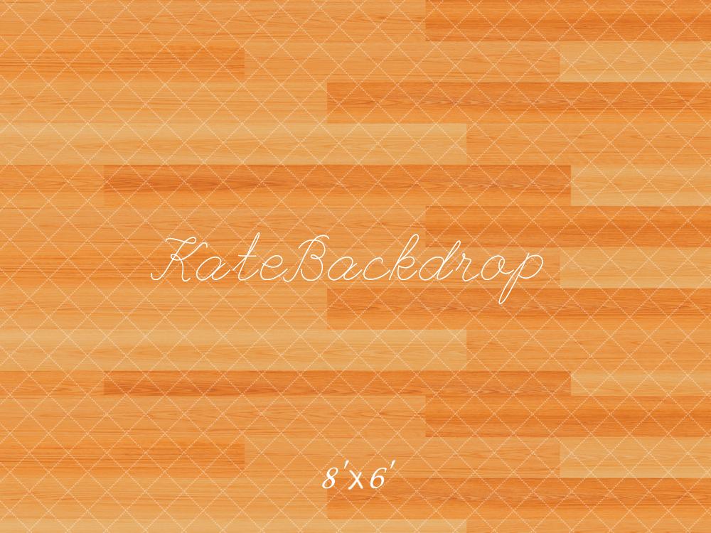 Kate Parquet Orange Bois Sol Toile de fond conçue par Emetselch - Kate Backdrop FR