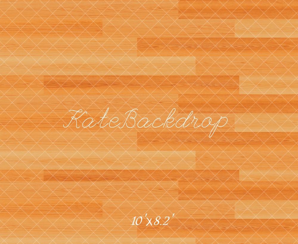 Kate Parquet Orange Bois Sol Toile de fond conçue par Emetselch - Kate Backdrop FR