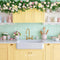 Kate Cuisine Vintage Fleurs Vaisselle Toile de fond conçue par Patty Roberts - Kate Backdrop FR
