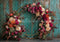 Kate Fleurs Rouge Rustique Mur en Bois Toile de fond conçue par Patty Roberts - Kate Backdrop FR