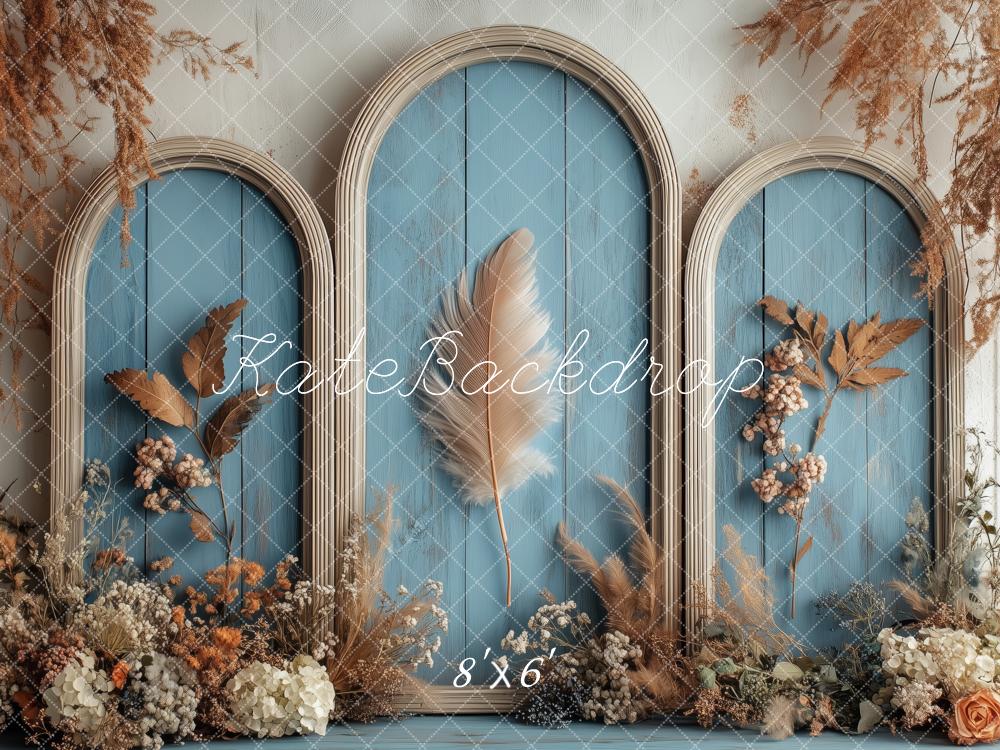 Kate Bohème Arche Bleu Fête des Mères Toile de fond conçue par Patty Roberts - Kate Backdrop FR