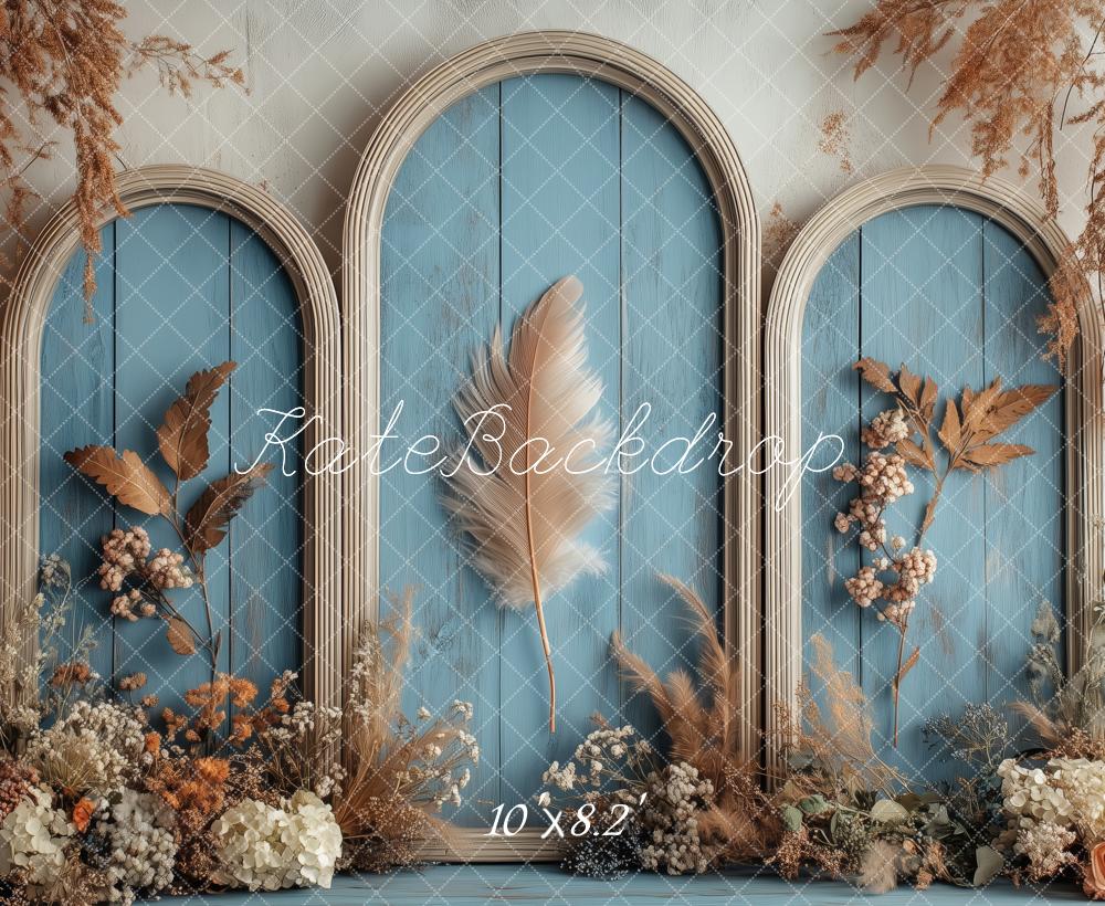 Kate Bohème Arche Bleu Fête des Mères Toile de fond conçue par Patty Roberts - Kate Backdrop FR