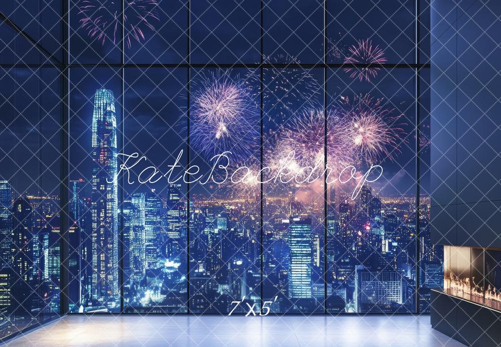 Kate Ville Appartement Feux d'artifice Toile de fond conçue par Lidia Redekopp - Kate Backdrop FR