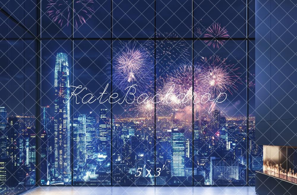 Kate Ville Appartement Feux d'artifice Toile de fond conçue par Lidia Redekopp - Kate Backdrop FR