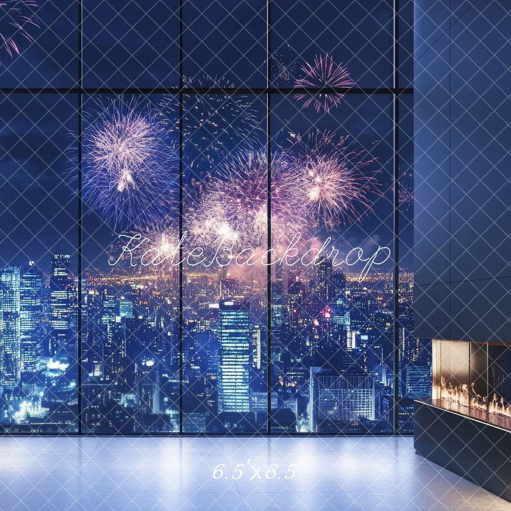 Kate Ville Appartement Feux d'artifice Toile de fond conçue par Lidia Redekopp - Kate Backdrop FR